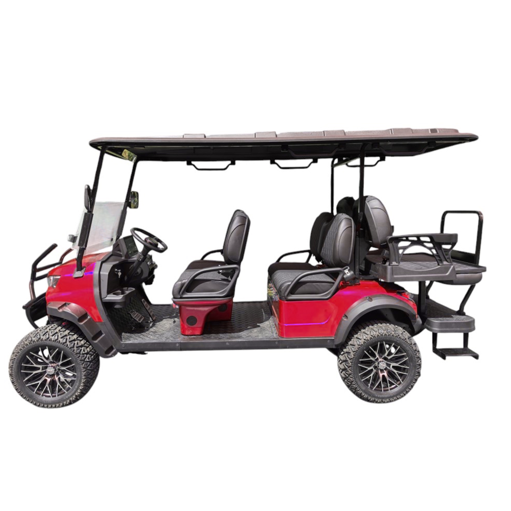 Гольфкар GreenCamel Сонора A42L (4+2, 4kW AC, R14 литые) LUX lifted красный 1