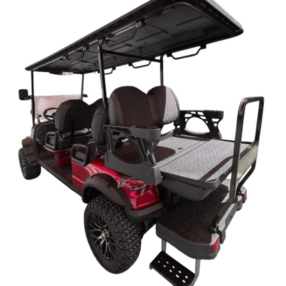 Гольфкар GreenCamel Сонора A42L (4+2, 4kW AC, R14 литые) LUX lifted красный 2