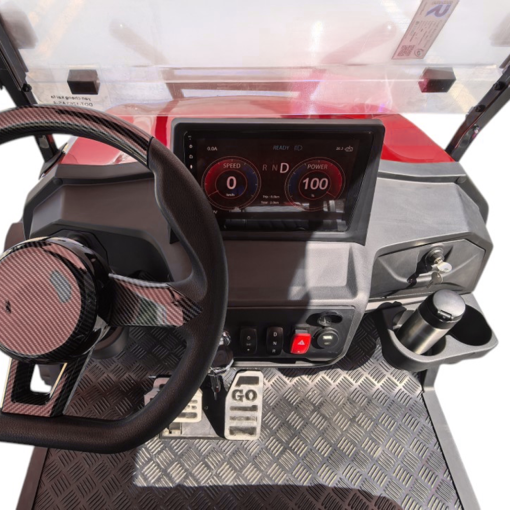 Гольфкар GreenCamel Сонора A42L (4+2, 4kW AC, R14 литые) LUX lifted красный 3