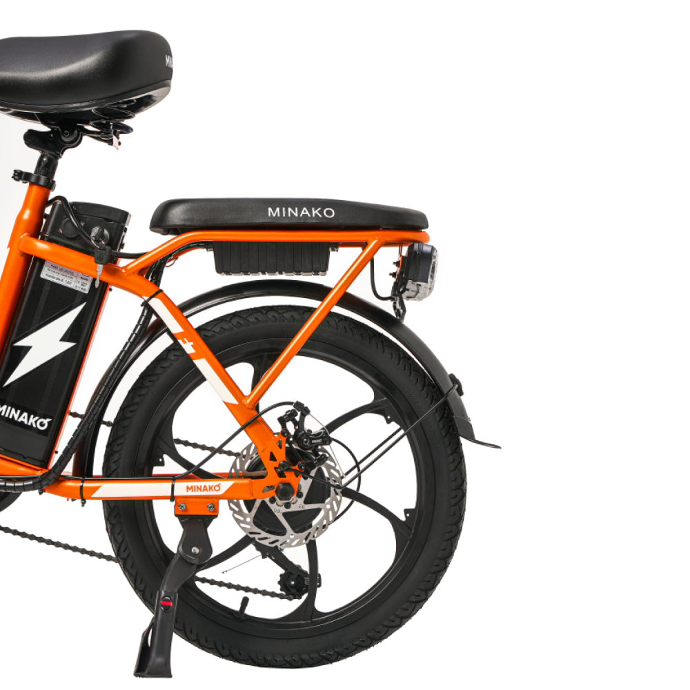 Электровелосипед Minako F7 оранжевый 4
