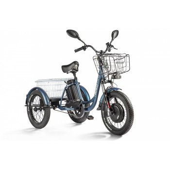 Электровелосипед электротрицикл Eltreco Porter Fat 500 UP! Темно-синий