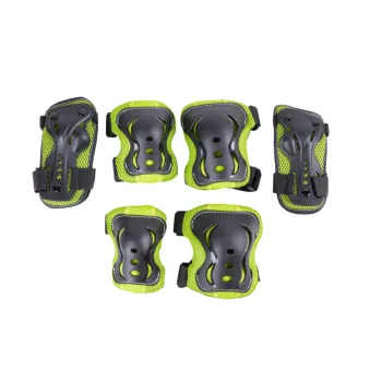 Набор защиты Tech Team Safety line 700 черно-салатовый (РАЗМЕР L)